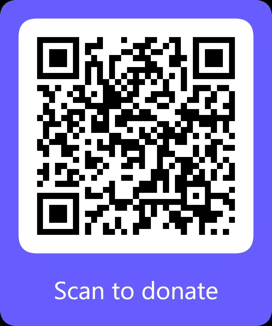 Stripe scan-to-donate QR code supplied for Legal Resource Navigator